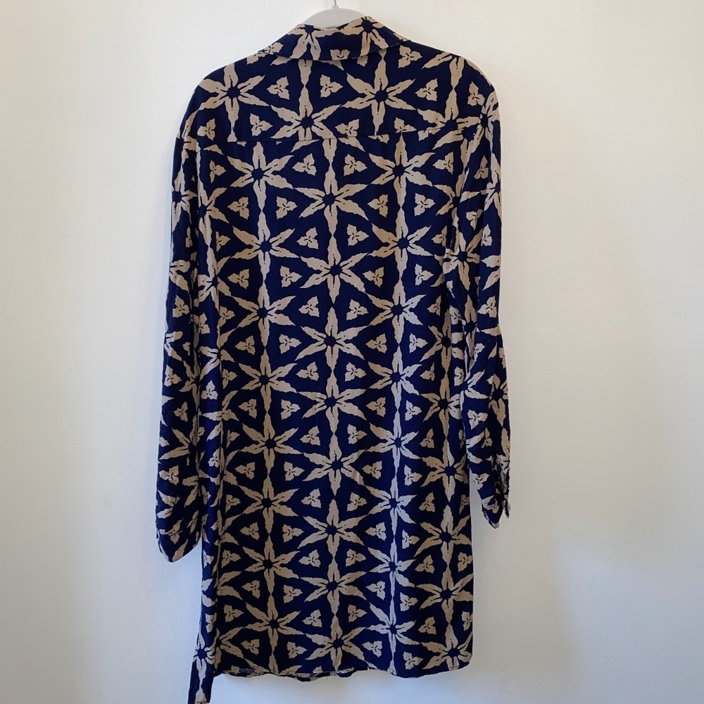 Arkitect Navy and Cream Button Down Shirt Dress - Picture 3 of 3